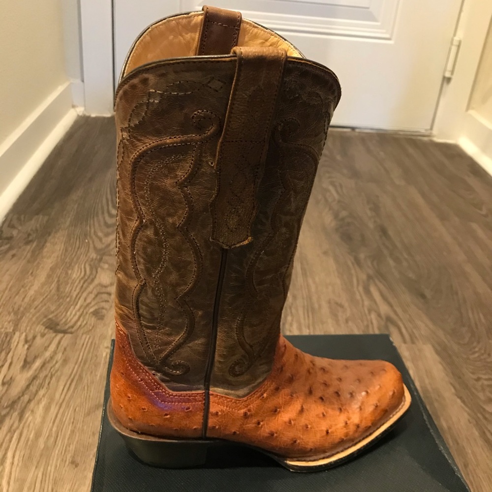 Vaccari full quill ostrich boots